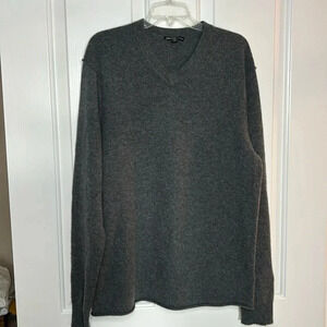 Perfect condition James Perse cashmere womens vneck sweater in charcoal size s